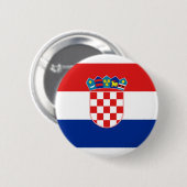 Badge Rond 5 Cm La Croatie, Croatie (Devant & derrière)