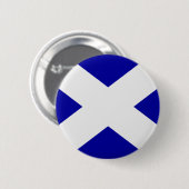 Badge Rond 5 Cm La croix de St Andrew (Devant & derrière)