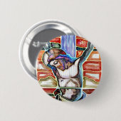BADGE ROND 5 CM LA CRUCIFIXE (Devant & derrière)