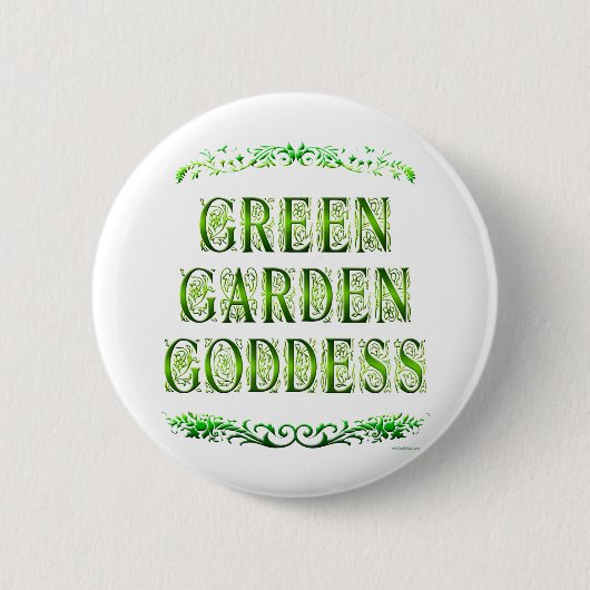 Badge Rond 5 Cm La déesse du jardin vert dit (Devant)