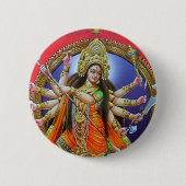 Badge Rond 5 Cm La déesse Durga (Devant)