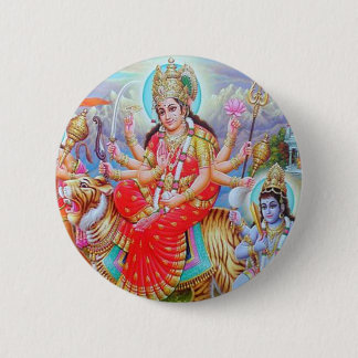 Badge Rond 5 Cm La déesse Durga Ji