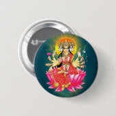 Badge Rond 5 Cm La déesse hindou Gayatri Devi (Devant & derrière)