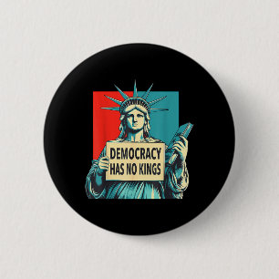 Badge Rond 5 Cm La démocratie a des rois 4 juillet Statue de la Li