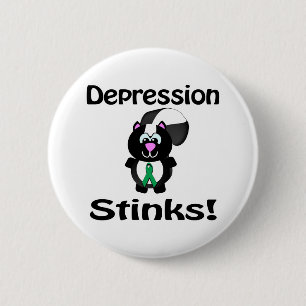 Badge Rond 5 Cm La dépression pue Conception de sensibilisation à