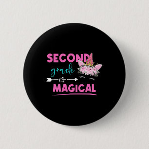 Badge Rond 5 Cm La deuxième année est une enseignante de 2e année