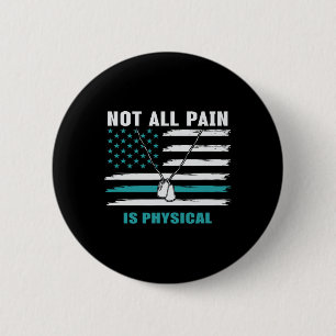 Badge Rond 5 Cm La Douleur N'Est Pas Toute Physique - La Sensibili