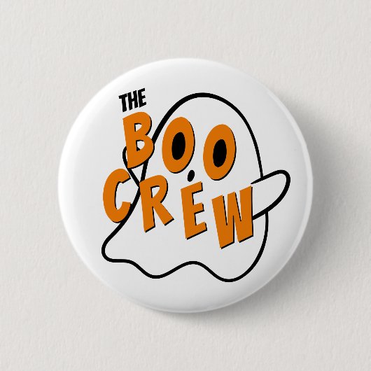 Badge Rond 5 Cm La famille de fantômes Boo Crew Halloween Blanc (Devant)