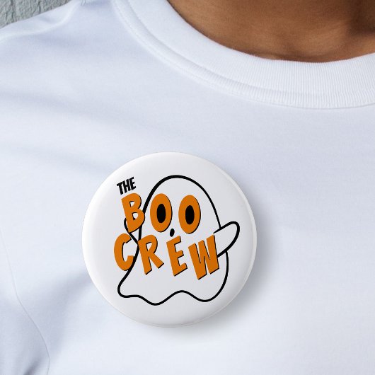 Badge Rond 5 Cm La famille de fantômes Boo Crew Halloween Blanc