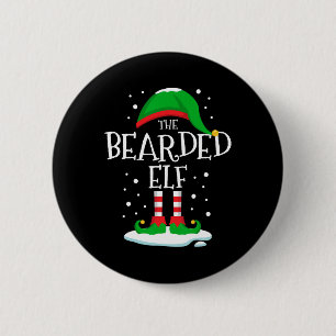Badge Rond 5 Cm La Famille de Noël des elfes aux épaules qui corre