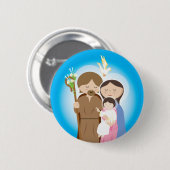 Badge Rond 5 Cm La famille sainte (Devant & derrière)
