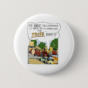 Badge Rond 5 Cm La fanfare donne des cadeaux de dessins animés drô
