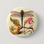 Badge Rond 5 Cm La faune de la libellule (Devant)