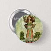 Badge Rond 5 Cm La fée de la nature (Devant & derrière)