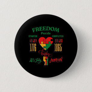 Badge Rond 5 Cm La fête du Memorial Day Juneteenth et du 4 juillet