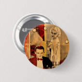 Badge Rond 5 Cm La fille blonde du Gangster (Devant & derrière)