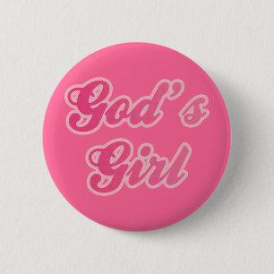 Badge Rond 5 Cm La fille de Dieu