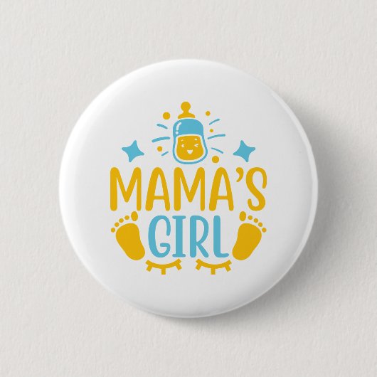 Badge Rond 5 Cm La fille de maman (Devant)