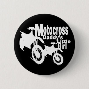 Badge Rond 5 Cm La fille de Motocross Daddy