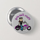 Badge Rond 5 Cm La Fille du Biker léger (Devant & derrière)