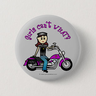 Badge Rond 5 Cm La Fille du Biker léger