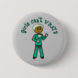 Badge Rond 5 Cm La Fille du chirurgien noir