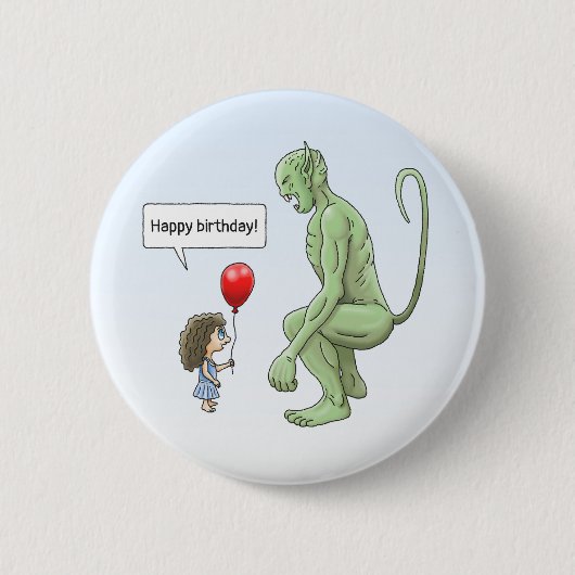 Badge Rond 5 Cm La Fille et le Gobelin (Devant)