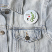Badge Rond 5 Cm La Fille et le Gobelin (En situation)