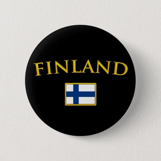 Badge Rond 5 Cm La Finlande d'or (Devant)