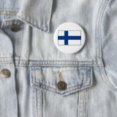 Badge Rond 5 Cm La Finlande - drapeau finlandais (En situation)