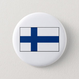 Badge Rond 5 Cm La Finlande - drapeau finlandais