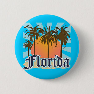 Badge Rond 5 Cm La Floride le Floride Etats-Unis
