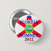 Badge Rond 5 Cm La Floride pour Romney 2012 (Devant & derrière)