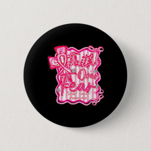 Badge Rond 5 Cm La foi en cancer du sein sur la coquette de la peu