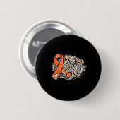 Badge Rond 5 Cm La foi sur la peur Leopard Orange Ribbon Leukemia  (Devant & derrière)
