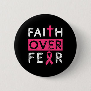 Badge Rond 5 Cm La foi sur la peur Pink Ribbon Cancer du sein Prix