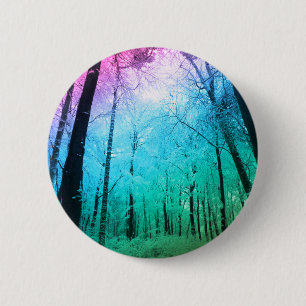 Badge Rond 5 Cm La forêt de Pastel