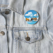Badge Rond 5 Cm La Fusée (En situation)