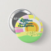 Badge Rond 5 Cm La fusée de serveuse Eggs des ventes de petit (Devant & derrière)
