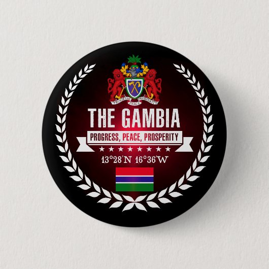 Badge Rond 5 Cm La Gambie (Devant)