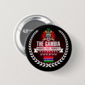 Badge Rond 5 Cm La Gambie (Devant & derrière)