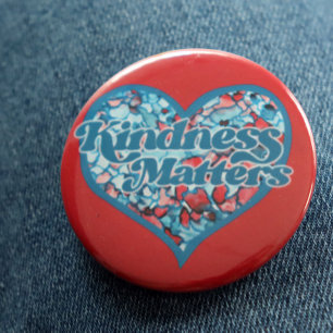 Badge Rond 5 Cm La gentillesse compte coeur