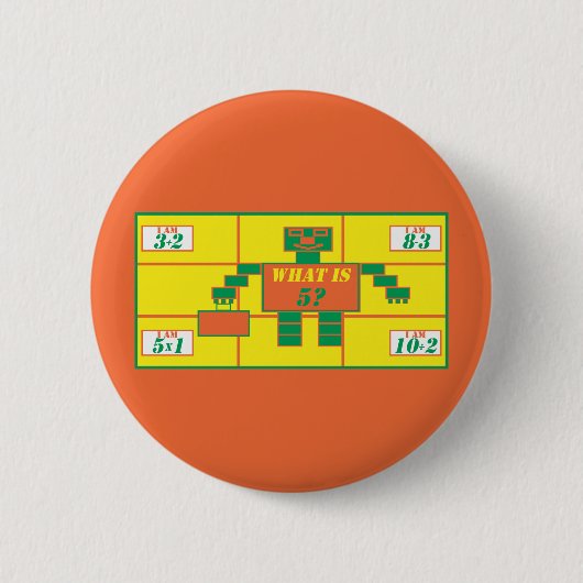 Badge Rond 5 Cm La géométrie - Bouton-Rectangle-Age 5 (Devant)