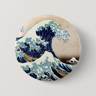 Badge Rond 5 Cm La Grande Vague de Kanagawa
