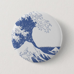 Badge Rond 5 Cm La grande vague outre de Kanagawa (神奈川沖浪