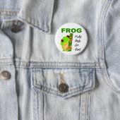 Badge Rond 5 Cm La GRENOUILLE, se fondent entièrement sur Dieu (En situation)