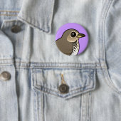 Badge Rond 5 Cm La grive de Swainson (En situation)