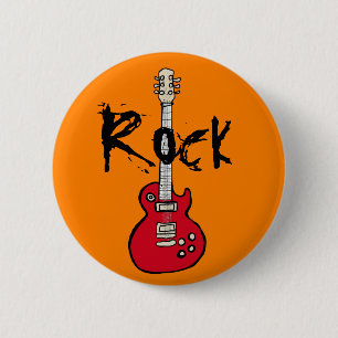 Badge Rond 5 Cm la guitarra de caricatura