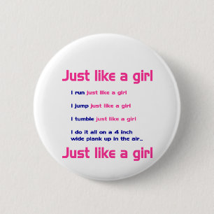 Badge Rond 5 Cm La gymnastique aiment une fille