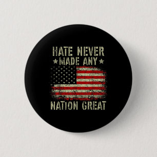 Badge Rond 5 Cm La haine du drapeau rétro n'a jamais fait de natio